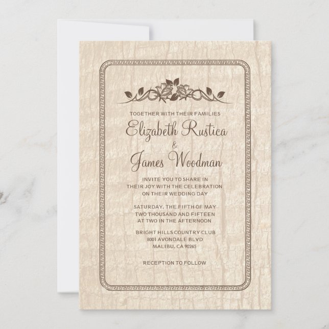 Einladung zur Hochzeit von Bäumen (Vorderseite)