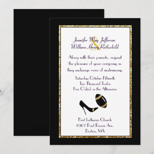 Einladung zur Hochzeit von Black and Gold