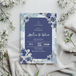Einladung zur Hochzeit von Blauer Flora