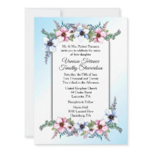 Einladung zur Hochzeit von Blauer Flora