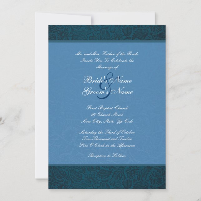 Einladung zur Hochzeit von Blue (Vorderseite)