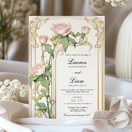 Einladung zur Hochzeit von Blush and Gold Floral