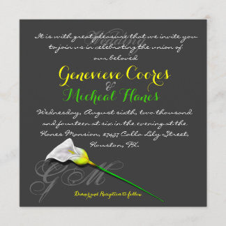 Einladung zur Hochzeit von Calla Lily (Vers.3)