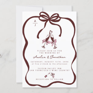 Einladung zur Hochzeit von Champagner