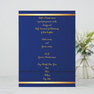 Einladung zur Hochzeit von Cobalt Blue