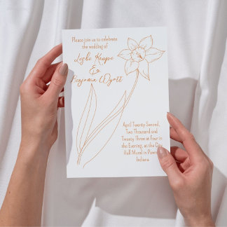 Einladung zur Hochzeit von Daffodil Spring