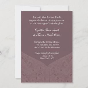 Einladung zur Hochzeit von Earth Tone Mauve