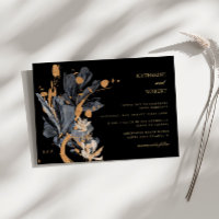 Einladung zur Hochzeit von exklusivem Gold und sch