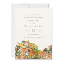 Einladung zur Hochzeit von Floral Watercolor