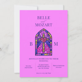 Einladung zur Hochzeit von Glasmalereien