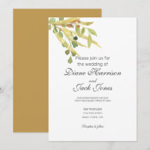 Einladung zur Hochzeit von Gold Foliage