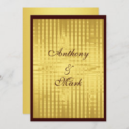 Einladung zur Hochzeit von Gold und Brown