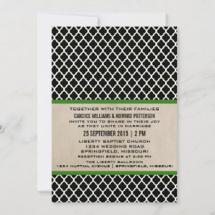 Einladung zur Hochzeit von Green Chic Quatrefoil