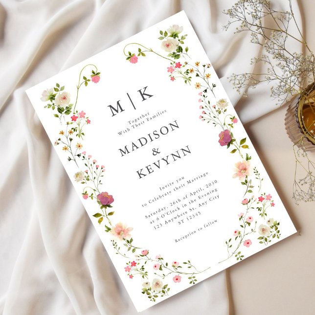 Einladung zur Hochzeit von Grün und Weiß (Von Creator hochgeladen)