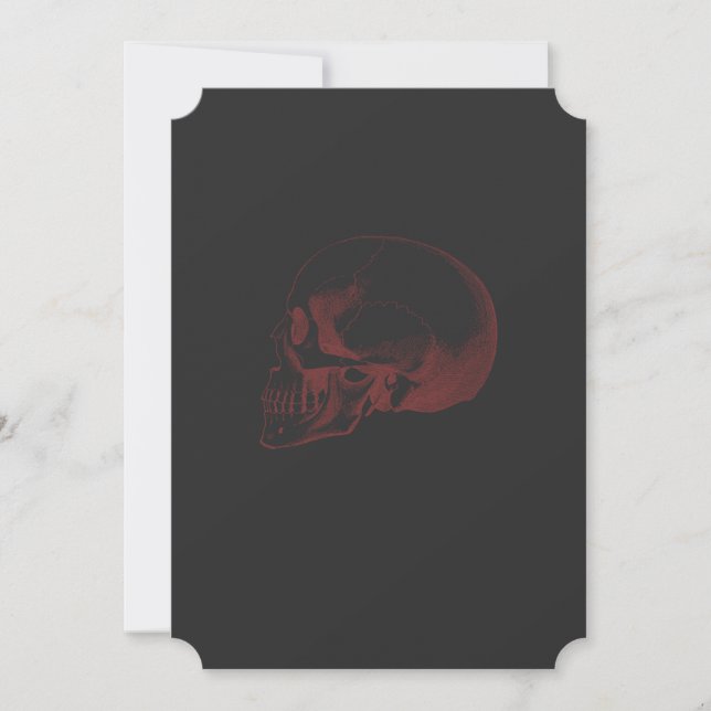 Einladung zur Hochzeit von Halloween Skull (Vorderseite)