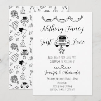 Einladung zur Hochzeit von Hand Drawn Doodle