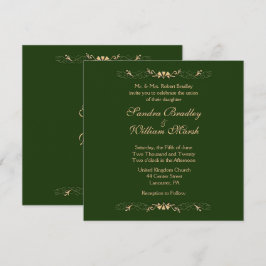 Einladung zur Hochzeit von Hunter Green und Gold