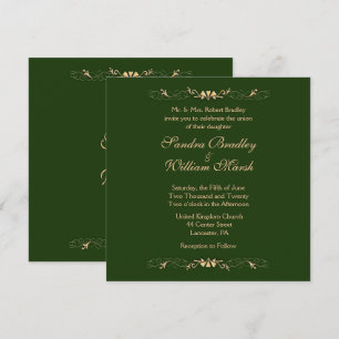 Einladung zur Hochzeit von Hunter Green und Gold