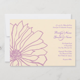 Einladung zur Hochzeit von Lavendel und Creme