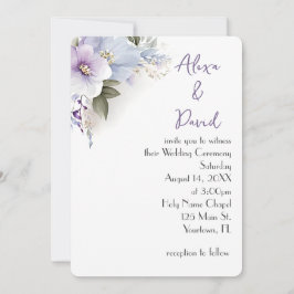 Einladung zur Hochzeit von Lavender und Blauer Flo