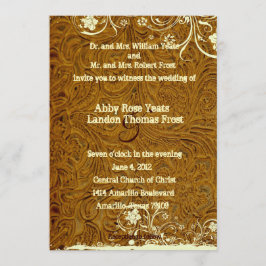 Einladung zur Hochzeit von Leder und Spitzen