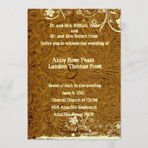 Einladung zur Hochzeit von Leder und Spitzen