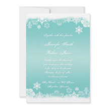 Einladung zur Hochzeit von Light Blue White Snowfl