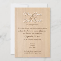 Einladung zur Hochzeit von Light Pine Wood