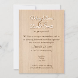 Einladung zur Hochzeit von Light Pine Wood
