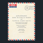 Einladung zur Hochzeit von Luftpost<br><div class="desc">HILFREICHER HINT. Füllen Sie zuerst die Vorlage aus (füllen Sie den Text aus und laden Sie Fotos hoch). Wenn Sie irgendwelche Layoutänderungen vornehmen und/oder Text/Bilder hinzufügen möchten, klicken Sie nach dem Ausfüllen der Vorlage auf "Anpassen". Bitte DOPPELT KARO alle Seiten dieses Designs, bevor Sie Ihre Bestellung. Was Sie auf dem...</div>