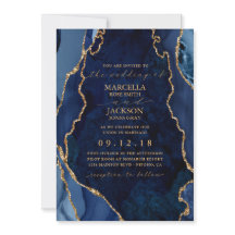 Einladung zur Hochzeit von Marmor und Gold Agate