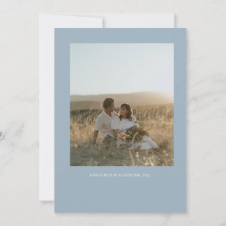 Einladung zur Hochzeit von Minimalistischem Blau u