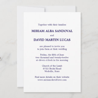 Einladung zur Hochzeit von Minimalistischem formal