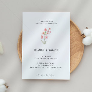 Einladung zur Hochzeit von Minimalistischen Wasser