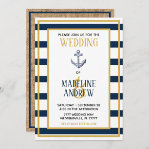 Einladung zur Hochzeit von Nautical Stripes