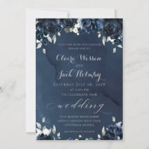 Einladung zur Hochzeit von Navy Peony