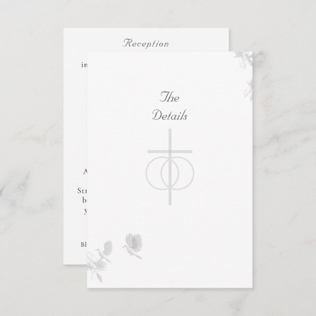 Einladung zur Hochzeit von Nuptial Unity (Vorne/Hinten)