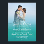 Einladung zur Hochzeit von Ocean Mist<br><div class="desc">Passen Sie diese moderne Einladung mit Ihren Foto- und Hochzeitsdetails an. Fühlen Sie sich frei,  mir mit allen Anpassungen,  die Sie brauchen,  zu senden.</div>