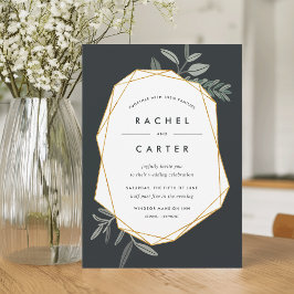 Einladung zur Hochzeit von Olivenblättern