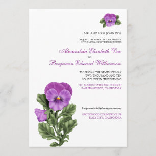 Einladung zur Hochzeit von Pansy Spring