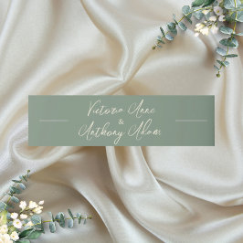 Einladung zur Hochzeit von personalisierten Grünbl Einladungsbanderole