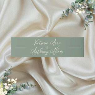 Einladung zur Hochzeit von personalisierten Grünbl Einladungsbanderole