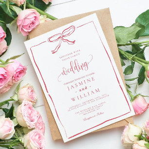 Einladung zur Hochzeit von Pink Bow