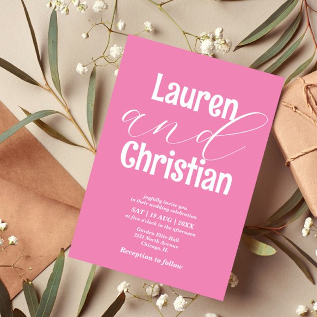 Einladung zur Hochzeit von Pink Scripture (Von Creator hochgeladen)