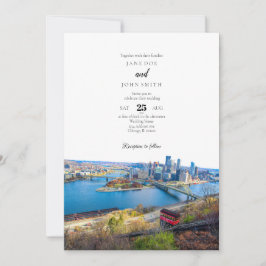 Einladung zur Hochzeit von Pittsburgh Skyline