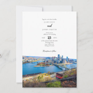 Einladung zur Hochzeit von Pittsburgh Skyline