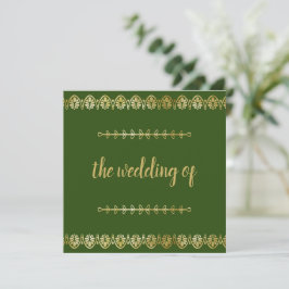 Einladung zur Hochzeit von Posh Gold Border