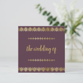 Einladung zur Hochzeit von Posh Gold Border