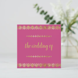 Einladung zur Hochzeit von Posh Gold Border