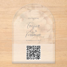 Einladung zur Hochzeit von QR Code Cherry Blossom